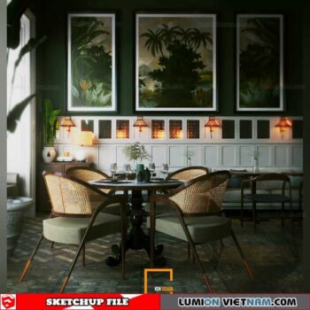 Living room - Sketchup Interior Scene By Tan Au