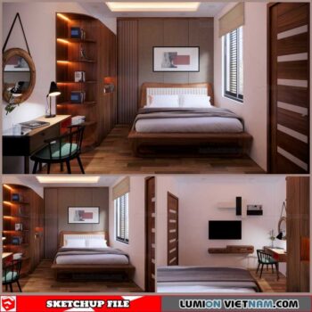 Bedroom - Sketchup Interior Scene By Duong Duong