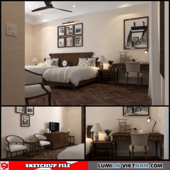 Bedroom - Sketchup Interior Scene By Tran The Tuan