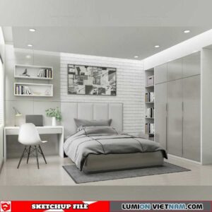 Bedroom - Sketchup Interior Scene By Nguyen Phuong Ly