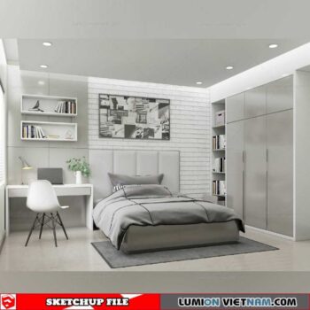 Bedroom - Sketchup Interior Scene By Nguyen Phuong Ly