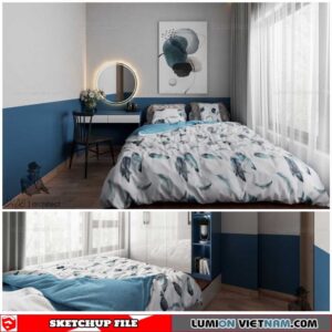 Bedroom - Sketchup Interior Scene By Hoang Thang