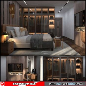 Bedroom - Sketchup Interior Scene By Duc Thuan