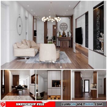 Apartment - Sketchup Interior Scene By Dang Nam Quang