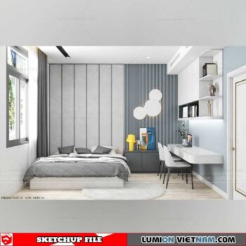 Bedroom - Sketchup Interior Scene By Tu Phung