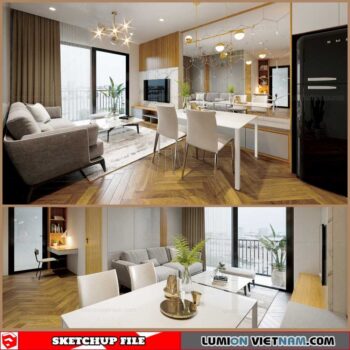 Apartment - Sketchup Interior Scene By Koi Archi