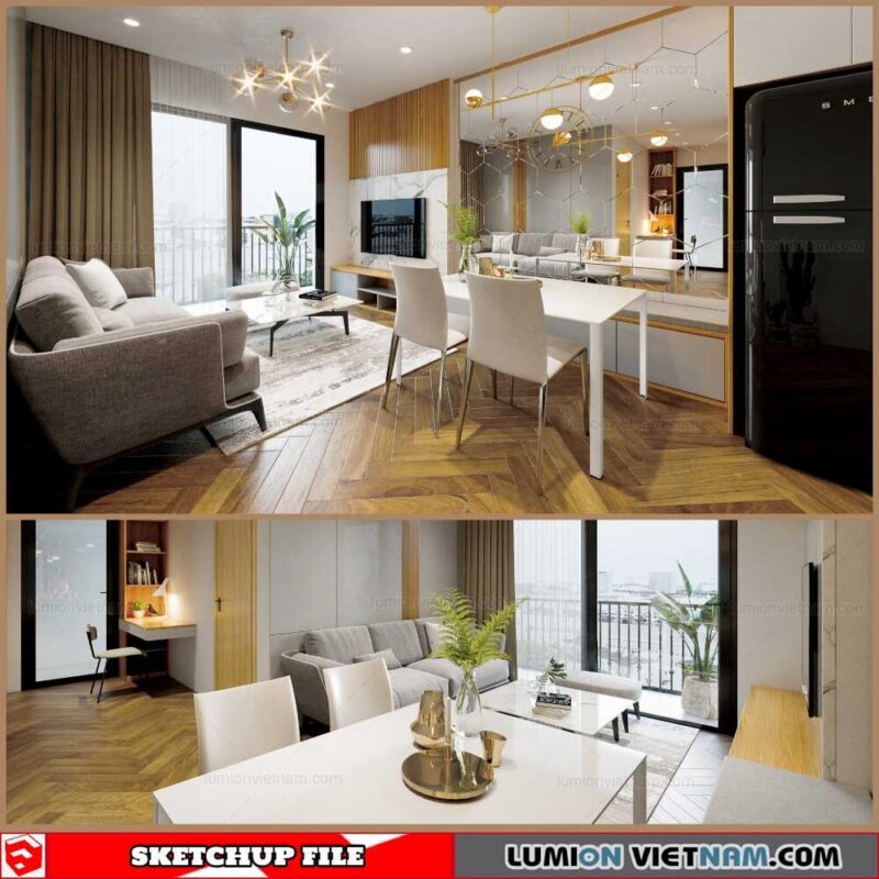 Apartment - Sketchup Interior Scene By Koi Archi