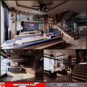 Living room - Sketchup Interior Scene By Soi