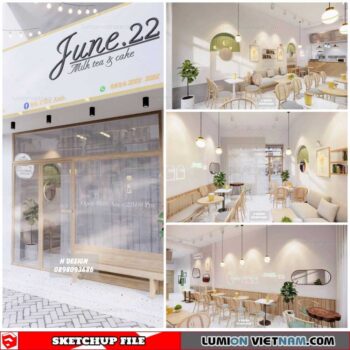 Coffee room - Sketchup Interior Scene By Hoang