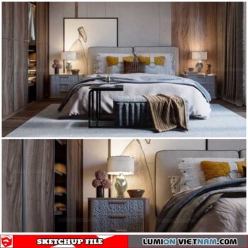 Bedroom - Sketchup Interior Scene By Dinh Linh