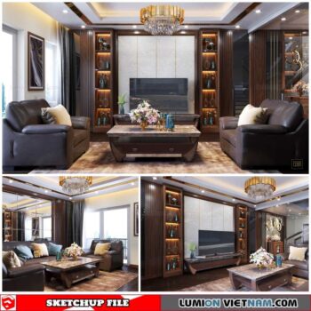 Living room - Sketchup Interior Scene By Xuan Khanh