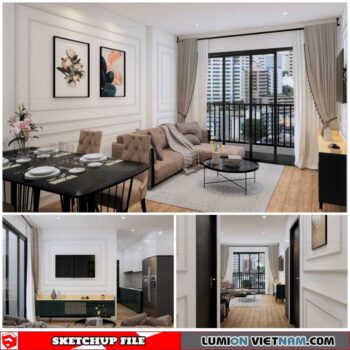 Apartment - Sketchup Interior Scene By Duong Duong