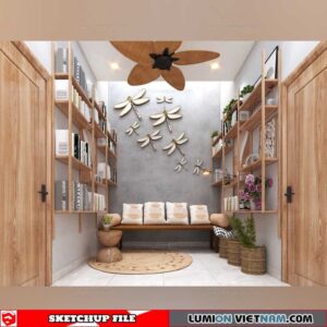Living room - Sketchup Interior Scene By Huy Pham