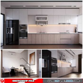 Kitchenroom - Sketchup Interior Scene By Doan Tuan