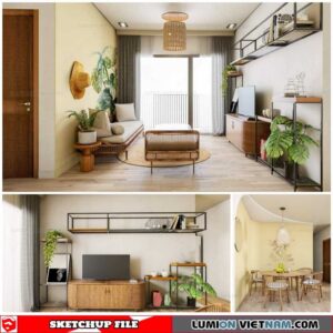 Apartment  - Sketchup Interior Scene By