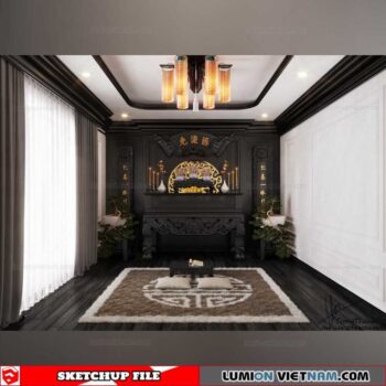 Altar Room - Sketchup Interior Scene By Trong Thanh