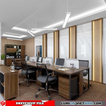 Office room - Sketchup Interior Scene By Dao Van Yen