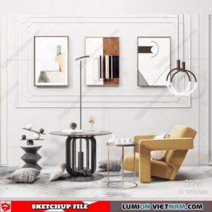 Soft Pouf Chair - Sketchup Models By Dinh Thanh