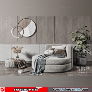 Soft Pouf Chair - Sketchup Models By Dinh Thanh