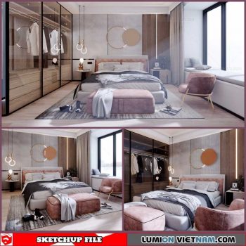 Bedroom - Sketchup Interior Scene By Le Tai Linh