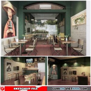 Coffee room - Sketchup Interior Scene By Manh Kieu