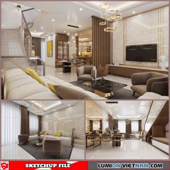 Livingroom - Sketchup Interior Scene By Vo Tien Dat