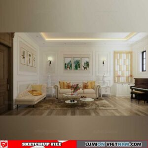 Livingroom - Sketchup Interior Scene By Duong Duong