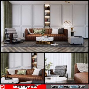 Livingroom - Sketchup Interior Scene By Quang Vinh