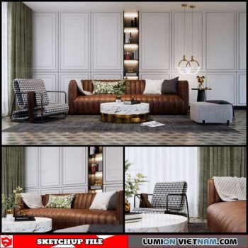 Livingroom - Sketchup Interior Scene By Quang Vinh