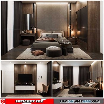 Bedroom - Sketchup Interior Scene By Duc Pham