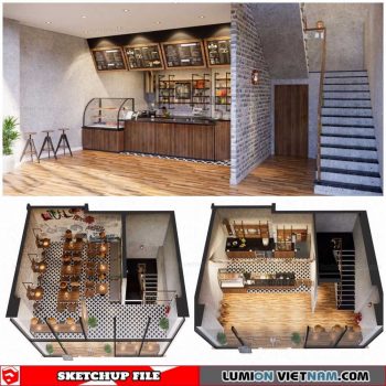 Coffee room - Sketchup Interior Scene By Truong Cam Thao