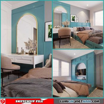 Bedroom - Sketchup Interior Scene By Trong Thanh