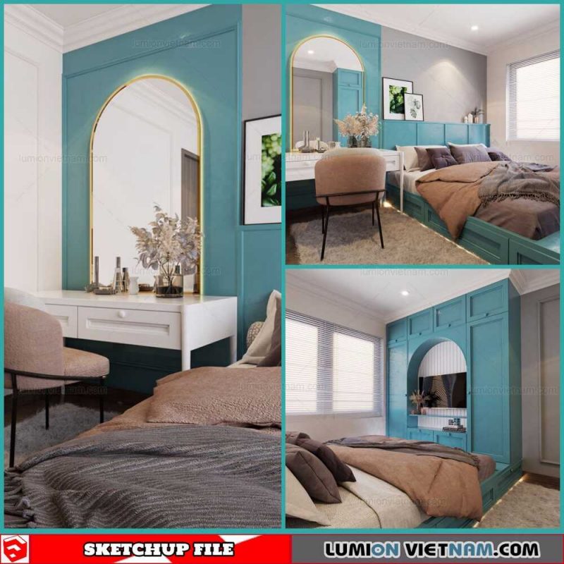 Bedroom - Sketchup Interior Scene By Trong Thanh