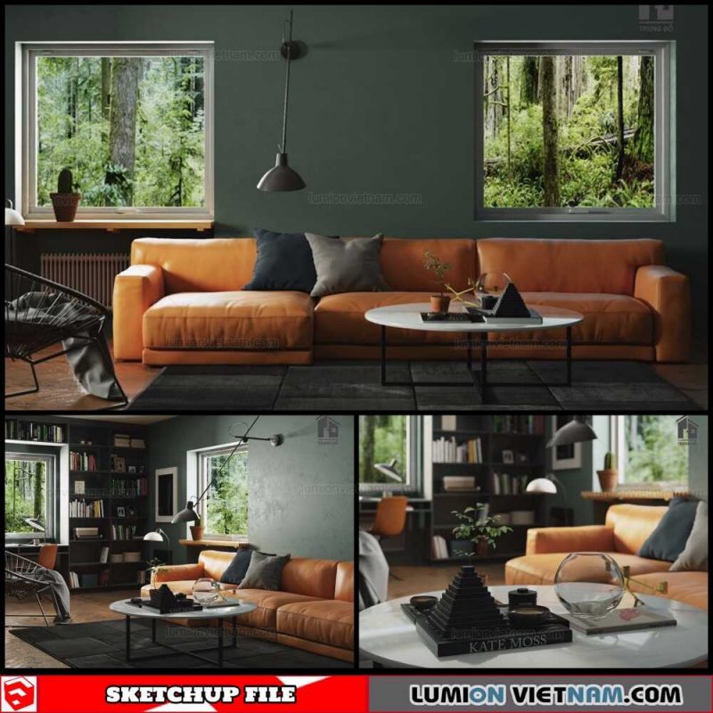 Livingroom - Sketchup Interior Scene By Trung Do