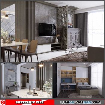 Livingroom - Sketchup Interior Scene By Trong Thanh