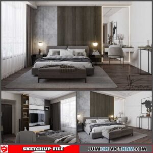 Bedroom - Sketchup Interior Scene By Trong Thanh