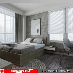 Bedroom - Sketchup Interior Scene By Trong Thanh