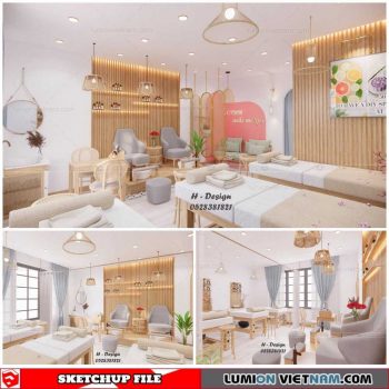 Spa - Sketchup Interior Scene By Hoang