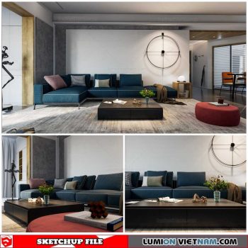 Livingroom - Sketchup Interior Scene By Quoc Vi Phan