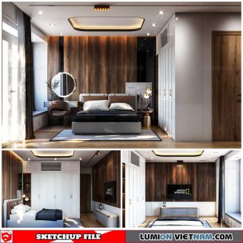 Bedroom - Sketchup Interior Scene By Thanh Vu