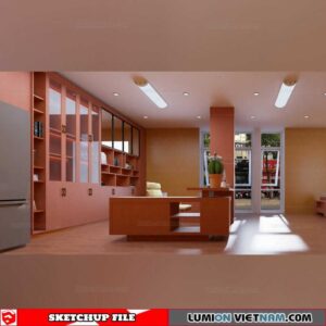 Office room - Sketchup Interior Scene