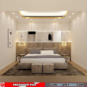 Bedroom - Sketchup Interior Scene By Huy Huy Ho