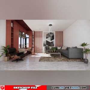 Livingroom - Sketchup Interior Scene By Ho Minh