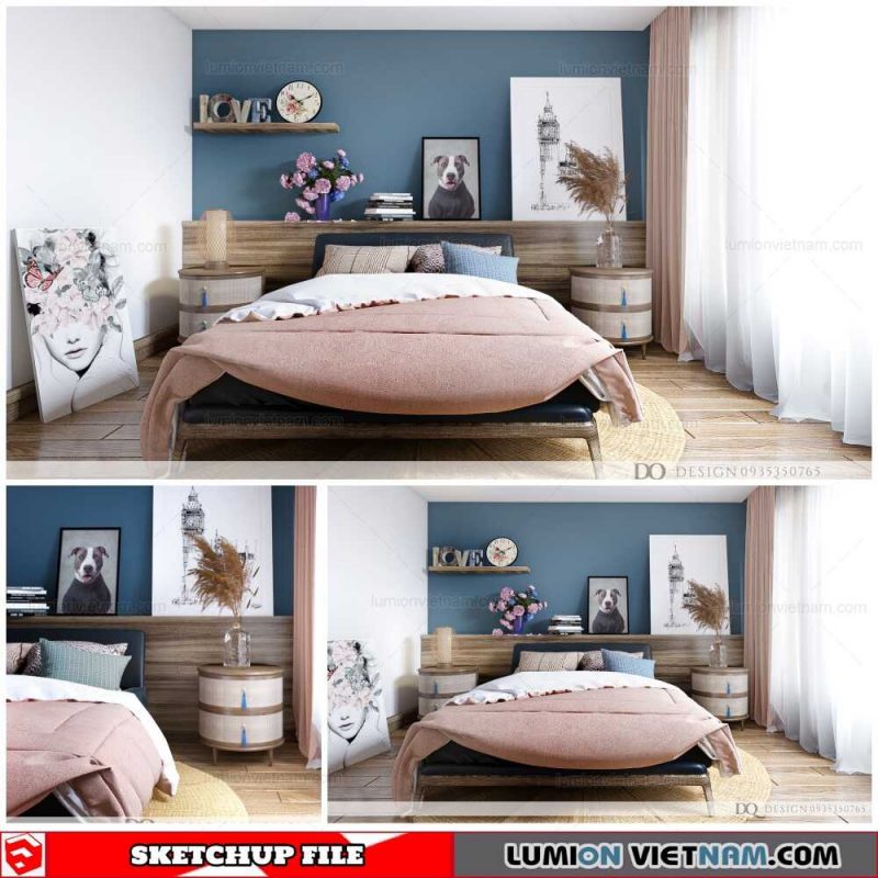 Bedroom - Sketchup Interior Scene By Nguyen Dinh Quoc