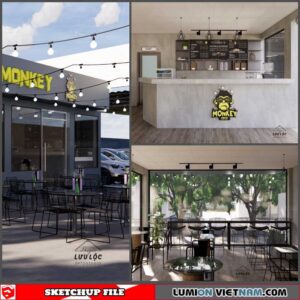 Coffee room - Sketchup Interior Scene By Luu Loc