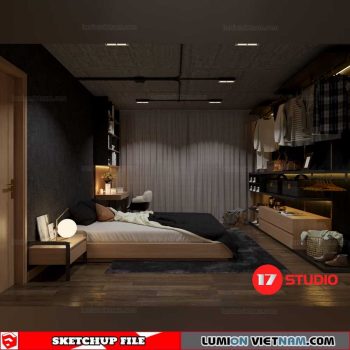 Bedroom - Sketchup Interior Scene By Dao Van Yen