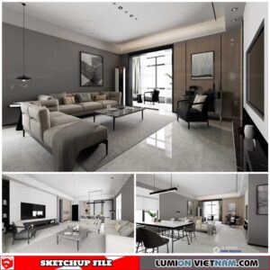 Livingroom - Sketchup Interior Scene By Quoc Vi Phan