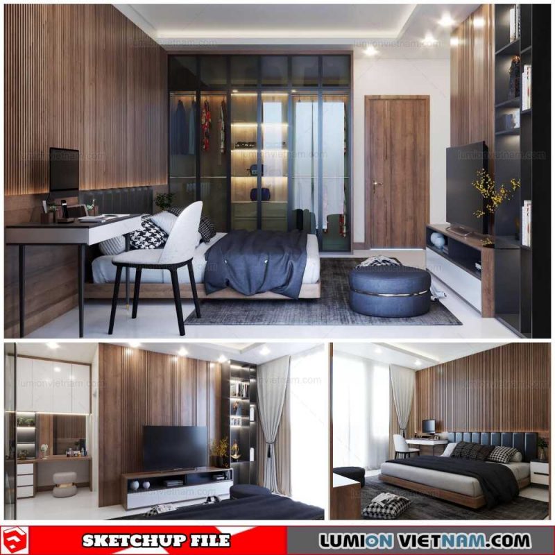 Bedroom - Sketchup Interior Scene By Vu Van Luong