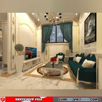 Livingroom - Sketchup Interior Scene By Huy Huy Ho