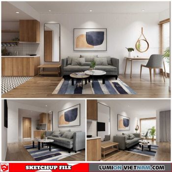 Livingroom - Sketchup Interior Scene By Bui Lan Huong